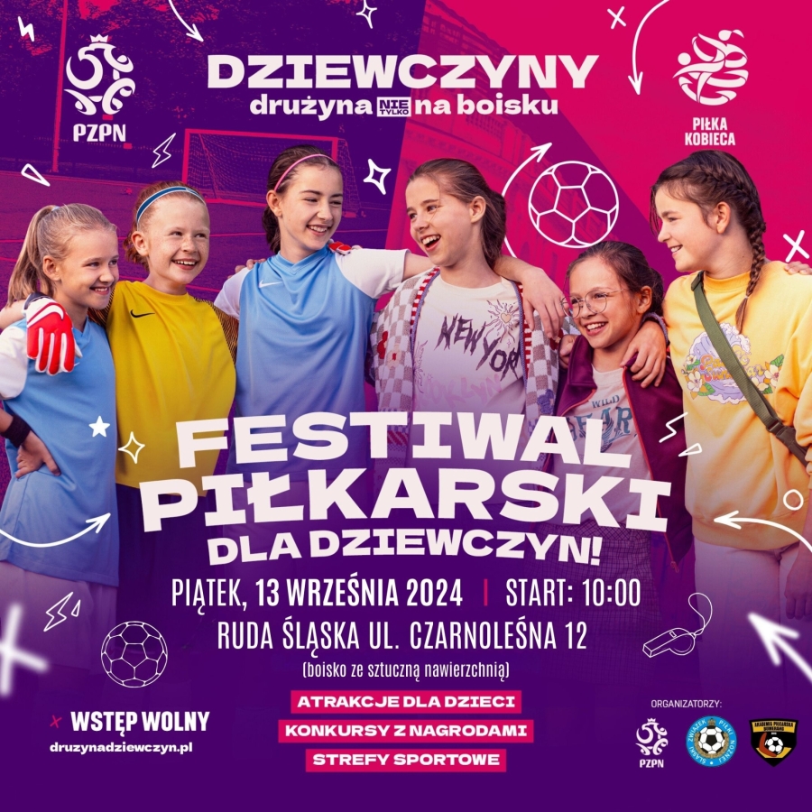 ZAPRASZAMY NA FESTIWAL PIŁKARSKI DLA DZIEWCZYN !