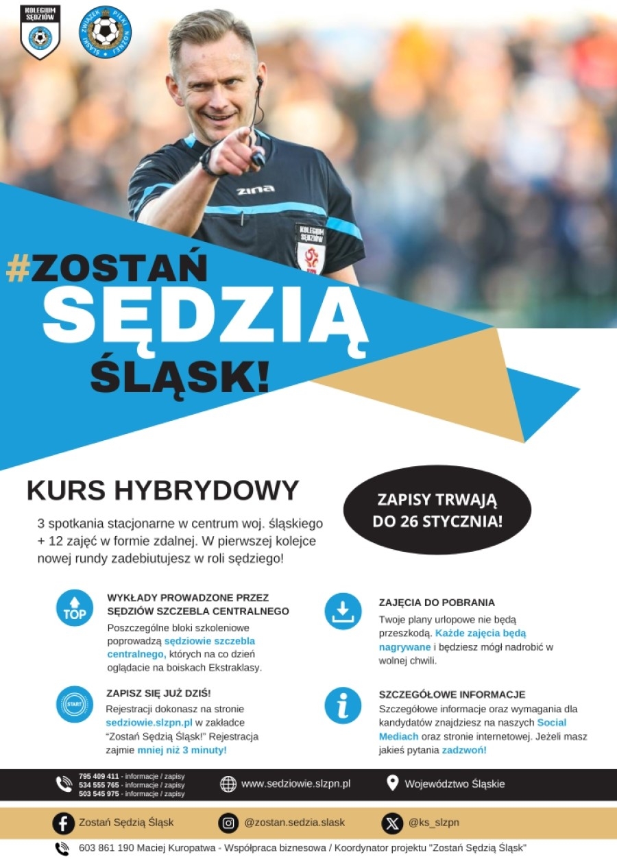 ZOSTAŃ SĘDZIĄ - STARTUJĄ ZAPISY NA KURS SĘDZIOWSKI!